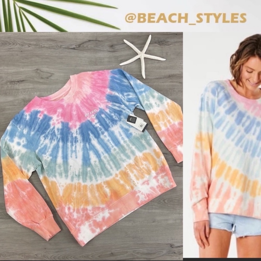 🔆RIP CURL🔆TIE DYE SWEATSHIRT - Picture 1 of 15